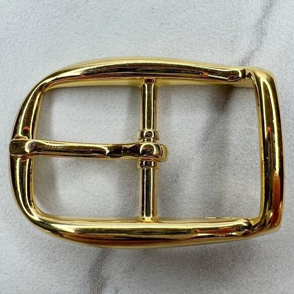 Vintage Gold Tone Simple Basic Belt Buckle for up to 1 Inch Belt - Picture 1 of 8
